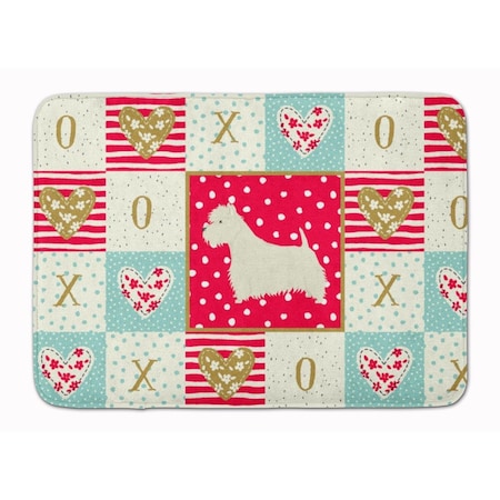 Carolines Treasures 19 x 27 in. Westie Love Machine Washable Memory Foam Mat CK5959RUG